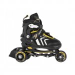 SporTrike Kolečkové brusle 4v1 žlutočerné, vel. 29-33