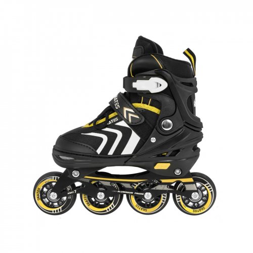 SporTrike Kolečkové brusle 4v1 žlutočerné, vel. 29-33