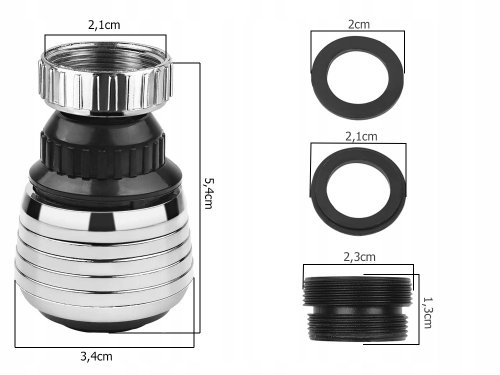 Verk 01835 Úsporný adaptér s kloubem 3 ks