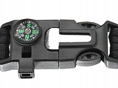 Verk 14372 Náramok prežitia Paracord 5 v 1 khaki