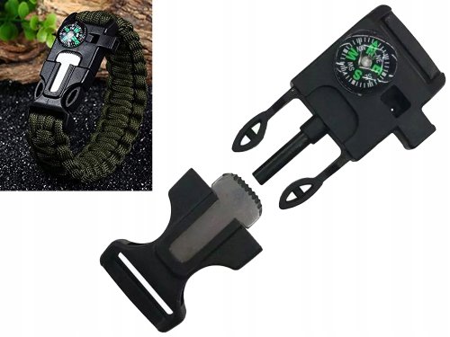 Verk 14372 Náramok prežitia Paracord 5 v 1 maskáč