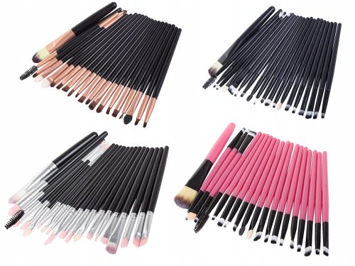 Verk 24381 Sada kosmetických štětců 20 kusů černo-bronzové