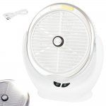 Verk 16029 Stolný ventilátor s osvetlením USB biela