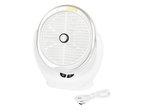 Verk 16029 Stolný ventilátor s osvetlením USB biela