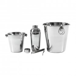 Excellent Houseware Barmanský set: nádoba na alkohol, kbelík na led, kleště, šejkr