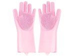 Verk 01606 Silikonové mycí rukavice na nádobí světle růžové 2 ks