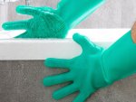 Verk 01606 Silikonové mycí rukavice na nádobí světle růžové 2 ks 