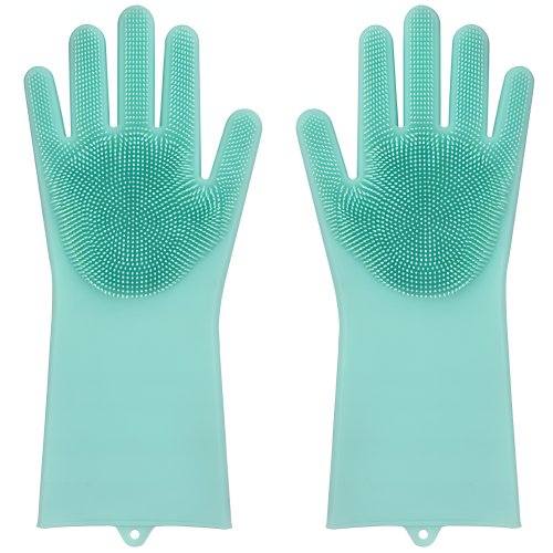 Verk 01606 Silikonové mycí rukavice na nádobí světle růžové 2 ks