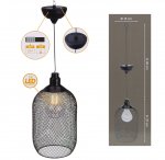 ProGarden Svítidlo solární závěsné s LED žárovkou 27 x 15 cm