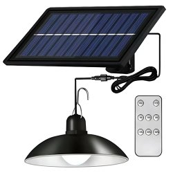 Pronett XJ4623 Solární závěsná LED lampa na zahradu s dálkovým ovládáním, IP44, černá