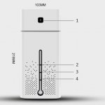 Pronett XJ4499 Zvlhčovač vzduchu USB, RGB ultrazvukový 1000 ml