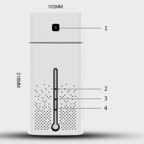 Pronett XJ4499 Zvlhčovač vzduchu USB, RGB ultrazvukový 1000 ml