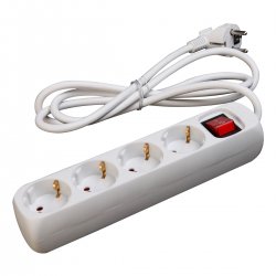 Lex SL-005 Prodlužovací kabel s vypínačem, 4 zásuvky (3×1,5mm) 1,4 m