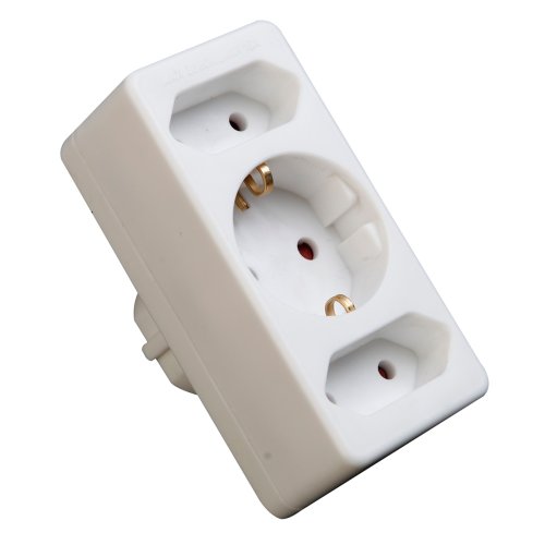 Lex SL-015 Rozbočovací zásuvka 2x plochá + 1x kulatá