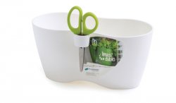 Květináč s nůžkami LIMES DUBLO bílý 25cm