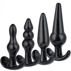 Sensual Set análních kolíků 4 ks černá