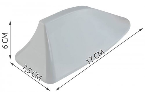 ISO 5750 Anténa SHARK FM 17x8,5cm biela