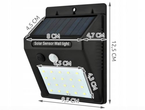 Izoxis 5015 Venkovní LED osvětlení 0.2W s pohybovým senzorem - solární