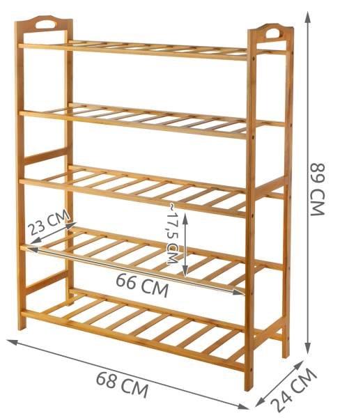 ISO 5347 Dřevěný botník 15 párů 