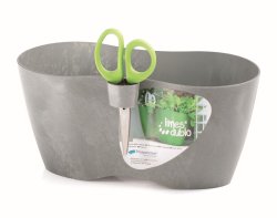 Kvetináč s nožnicami LIMES DUBLO BETON NEW 25 cm