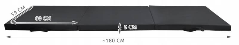ISO 5012 Skladací žinienka 180x60x5cm čierna