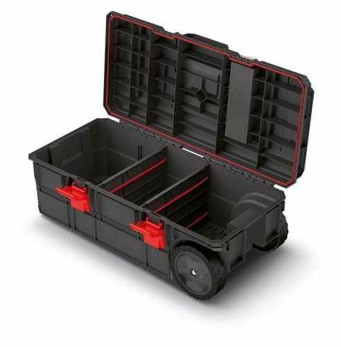 Kufr na nářadí s transp. kolečky X BLOCK PRO černý 795x380x307