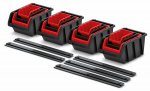 Sada boxů SETTRUCK s lištou na zeď 580x230x130 (16 boxů+5 lišt)