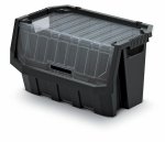 Plastový úložný box uzatvárateľný TRUCK MAX PLUS 396x380x282 čierny