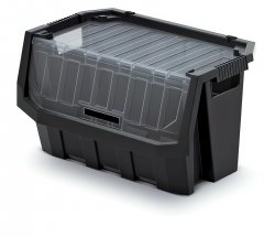 Plastový úložný box uzavíratelný TRUCK MAX PLUS 396x380x282 černý