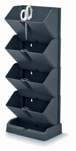 Kvetináče vertikálne s nožnicami na bylinky MINI CASCADE antracit