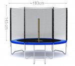 Malatec Vonkajšia ochranná sieť pre trampolínu 183 cm