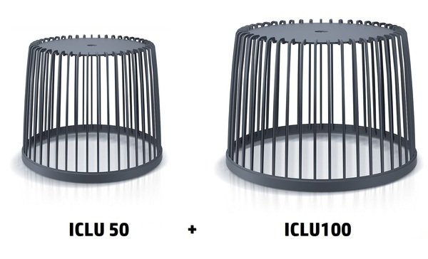 Set 2 univerzálnych košov CLUBO 50+100l antracit