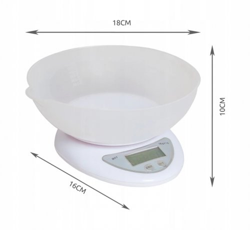 ISO-234 Digitálna kuchynská váha 5 Kg + miska