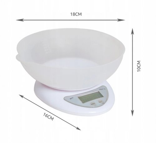 ISO-234 Digitální kuchyňská váha 5 Kg + miska