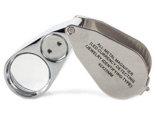 Verk 09109 Skládací lupa 40x + LED UV