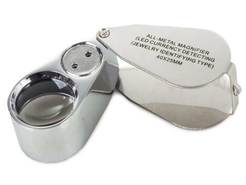 Verk 09109 Skládací lupa 40x + LED UV