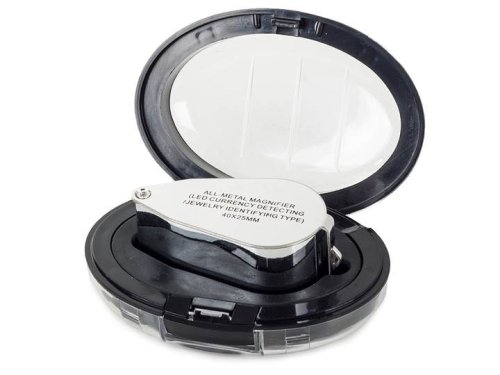 Verk 09109 Skládací lupa 40x + LED UV