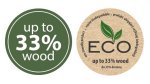 Květináč GRACIA LOW ECO WOOD 23,5cm bílý