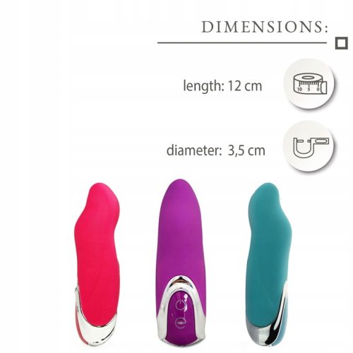 Sensual W66 Mini vibrátor 12 cm, 7 vibračních režimů, fialový