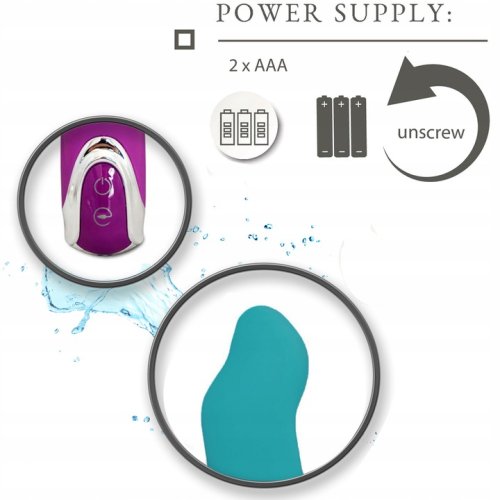 Sensual W66 Mini vibrátor 12 cm, 7 vibračních režimů, fialový