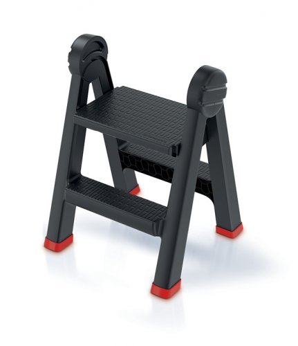 Schodíky TITAN LADDER čierny 47,0x43,5x63,0cm