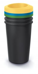 Odpadkový koš COMPACTA R DROP SET, 3x45l