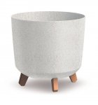 Květináč GRACIA TUBUS ECO WOOD bílý 29,8cm