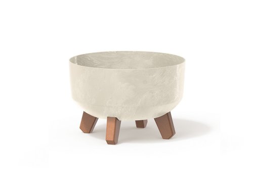 Květináč GRACIA LOW BETON EFFECT 23,5 cm pískový