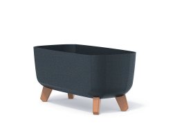 Květináč GRACIA CASE ECO WOOD antracit 39cm