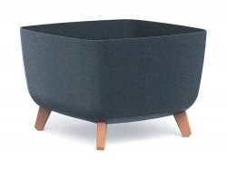 Květináč GRACIA SQUARE ECO WOOD antracit 39cm