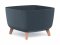 Květináč GRACIA SQUARE ECO WOOD antracit 39cm