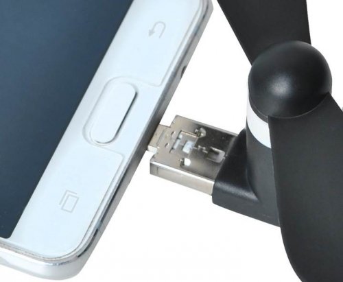 ISO 5770 Mini větráček microUSB černá