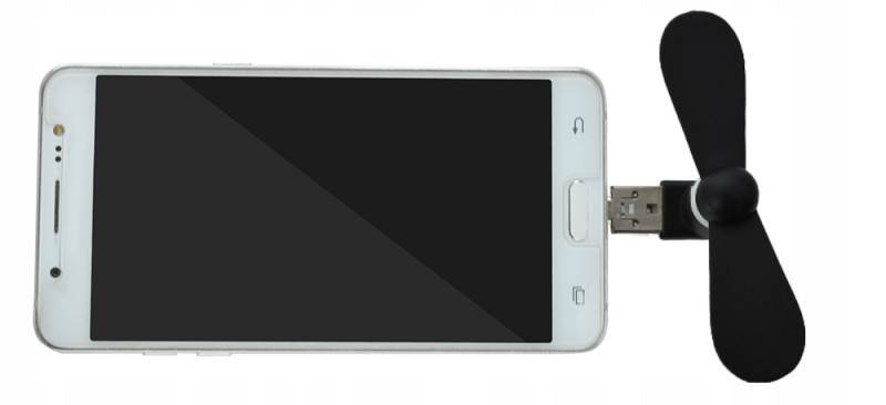 ISO 5770 Mini větráček microUSB černá