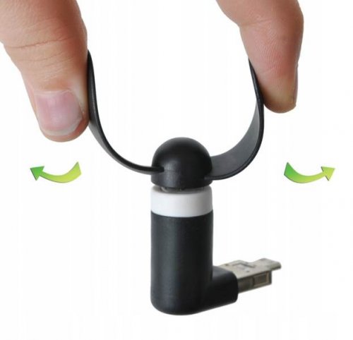 ISO 5770 Mini větráček microUSB černá
